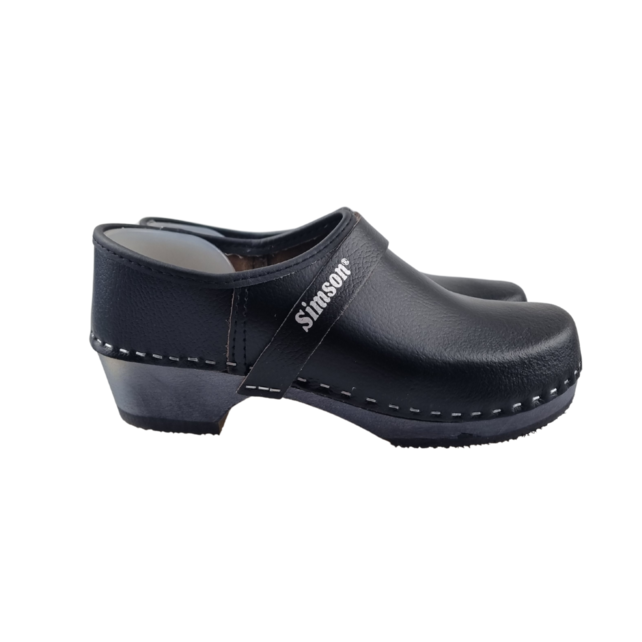 Work clogs - closed heel - Wooden clogs - Simson Black