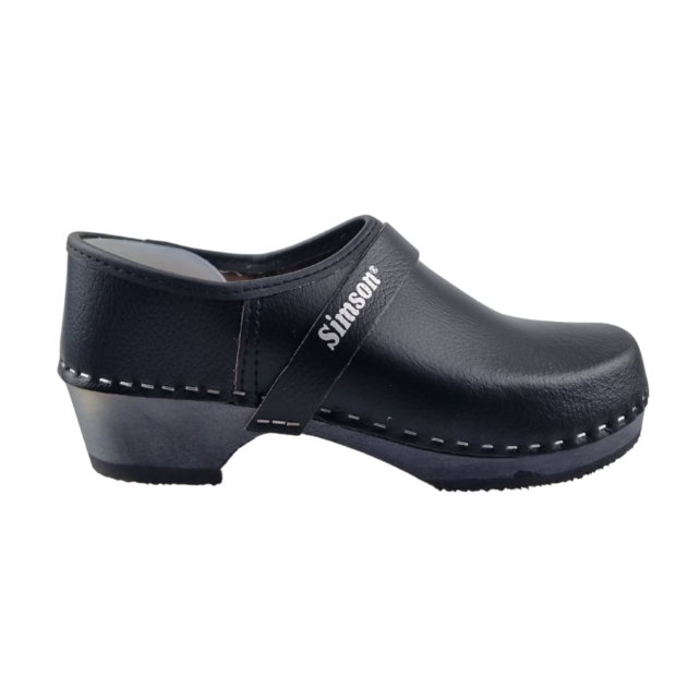 Work clogs - closed heel - Wooden clogs - Simson Black