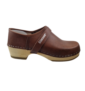 Work clogs - closed heel - Wooden clogs - Simson Brown