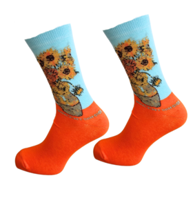 van gogh sunflowers socks