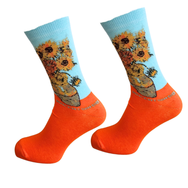 van gogh sunflowers sokken