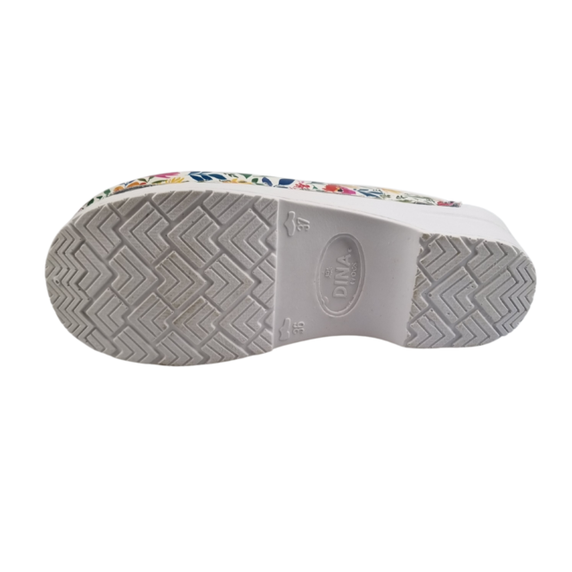 Medical clogs - PU sole and open heel - flowerparty