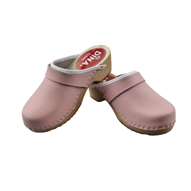 Zweedse klompen - effen roze