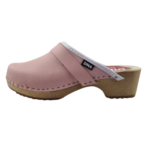 Zweedse klompen - effen roze