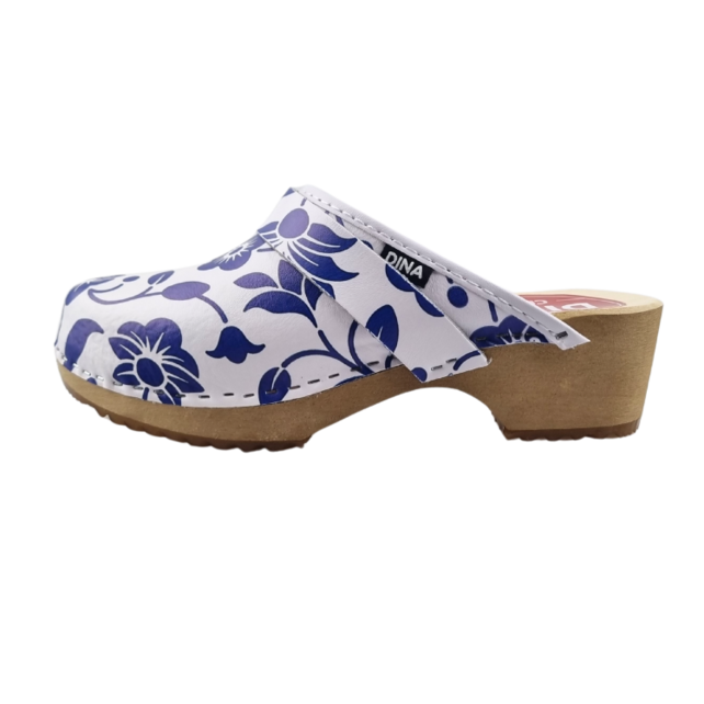 Zweedse klompen - Blue flowers