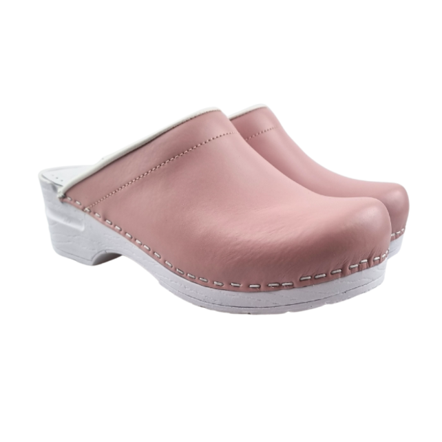 Medical clogs - PU sole and open heel - Pink