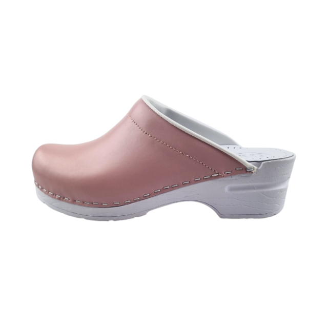 Medical clogs - PU sole and open heel - Pink