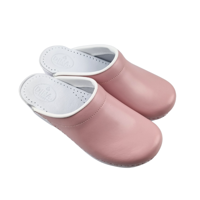 Medical clogs - PU sole and open heel - Pink