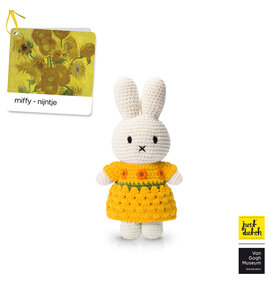 Nijntje zonnebloemen van Gogh 20cm - gehaakt