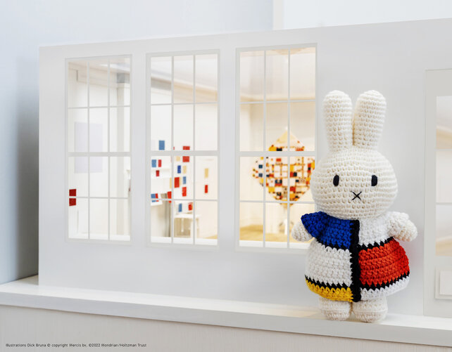Nijntje Mondriaan jurk 20cm - gehaakt