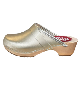 Zweedse Klompen goud echt leder