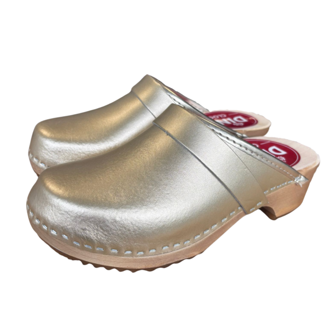 Swedish clogs gold