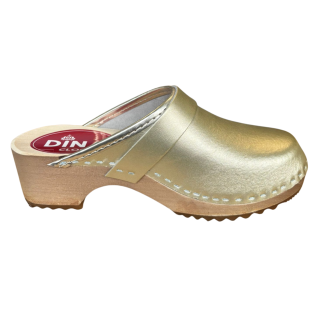 Swedish clogs gold