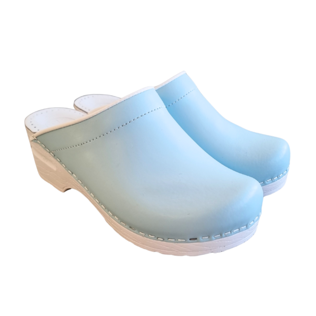 Medische klompen - PU zool met open hiel - blauw