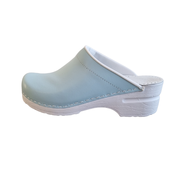 Medical clogs - PU sole and open heel - Blue
