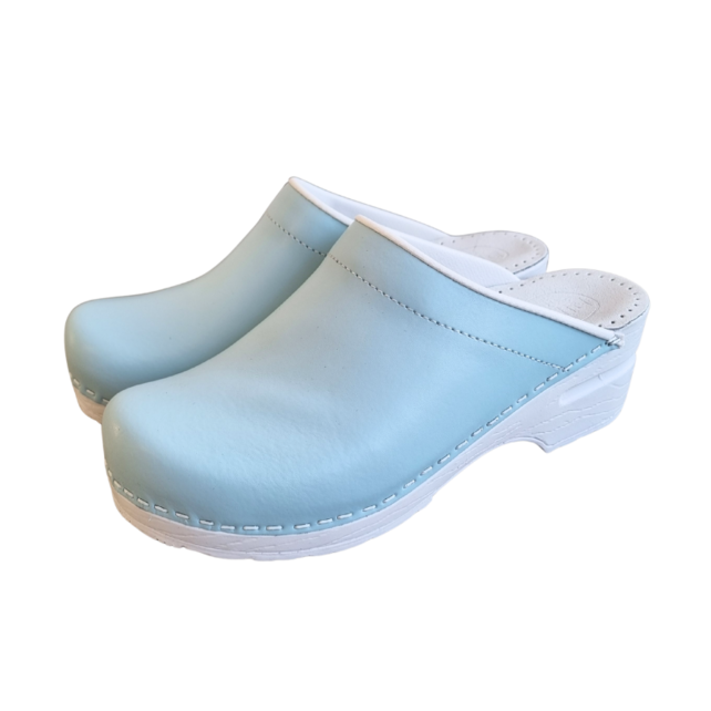 Medical clogs - PU sole and open heel - Blue