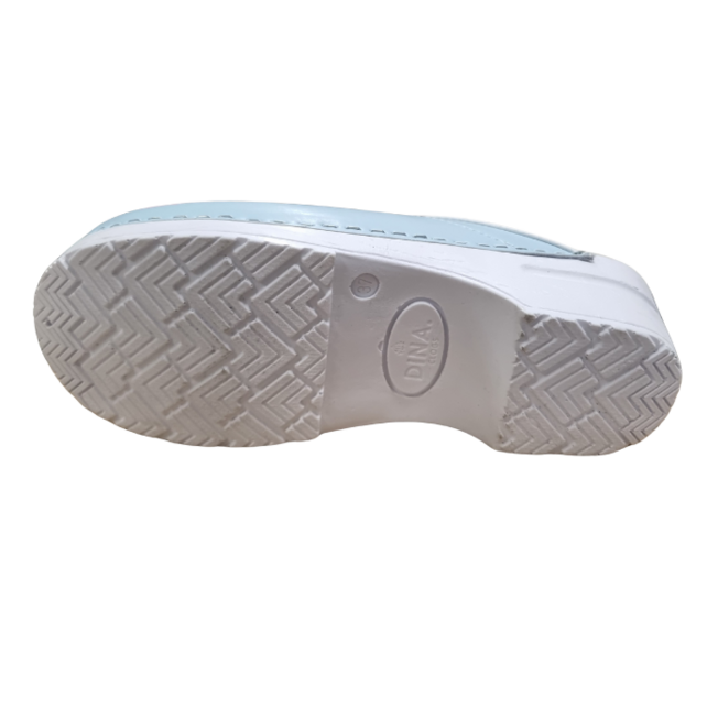 Medical clogs - PU sole and open heel - Blue