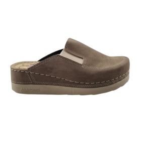 PU clogs with soft footbed - Nubuck cappuccino