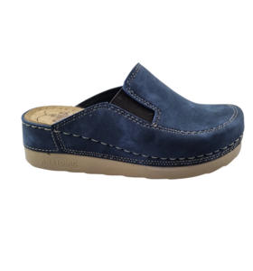PU klompen met zacht voetbed - Nubuck blue