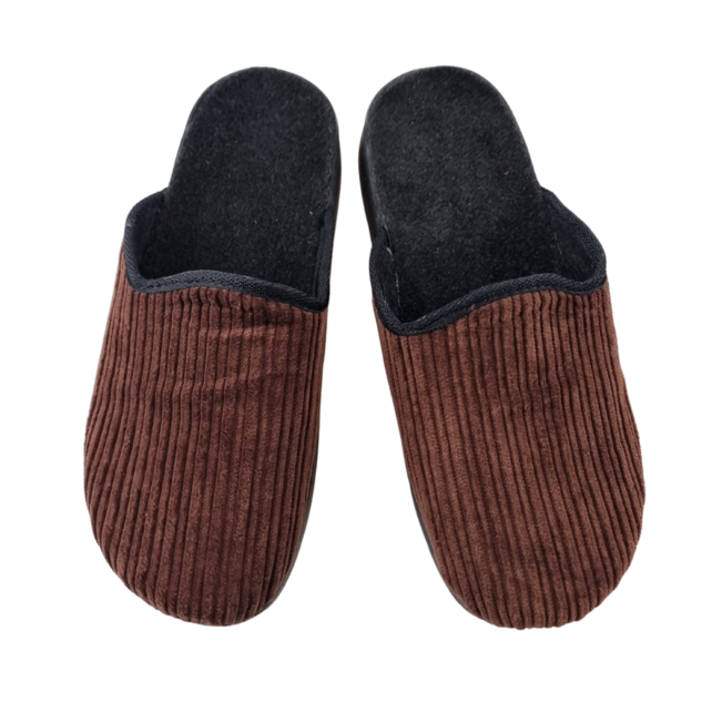 Men's slip-on shoe size 41 to 46 - color Brown corduroy