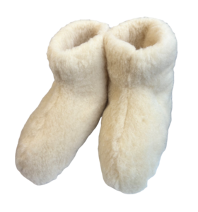 Wool slippers | high model | off-white