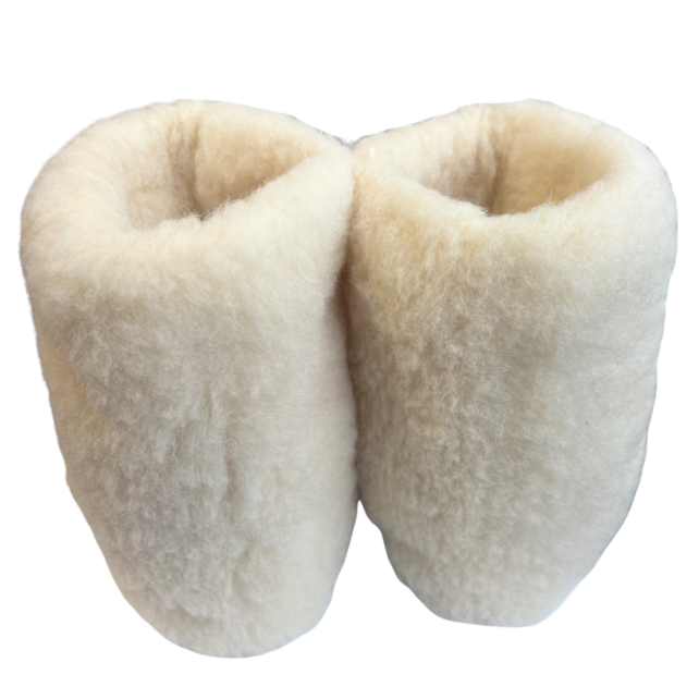 Heerlijk Warme Wollen Pantoffels – Hoog Model Off-White