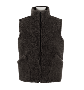 Bodywarmer 100% wol Antraciet
