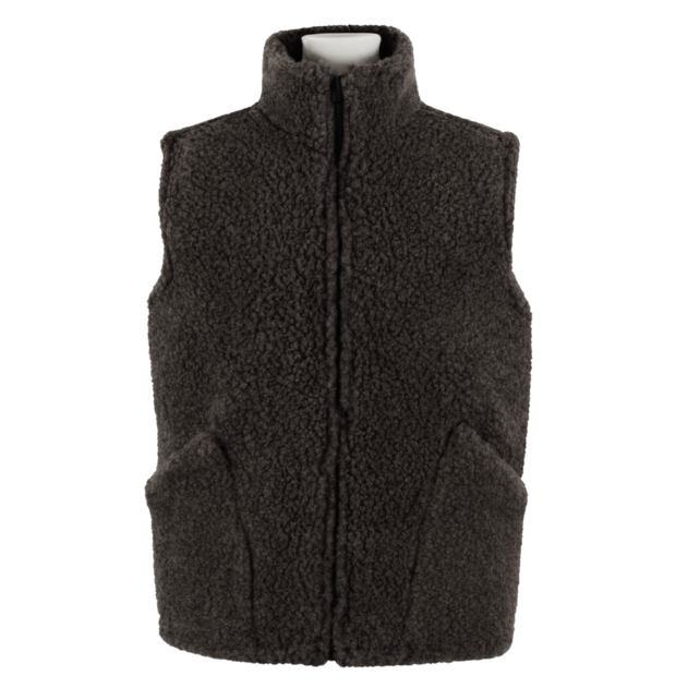 Bodywarmer 100% wol Antraciet