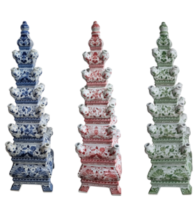 Piramide Vaas voor tulpen - 85cm hoog (3 kleuren te bestellen)