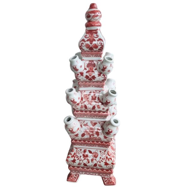 Piramide vaas voor tulpen 2-delig 46cm hoog (3 kleuren te bestellen)