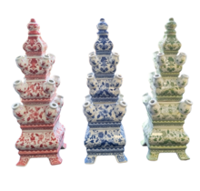 Piramide vaas voor tulpen 2-delig 46cm hoog (3 kleuren te bestellen)