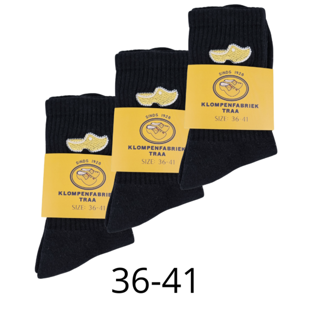 Traa socks - clog socks embroidered - Traa merchandise - 36-41/42-46 black or white