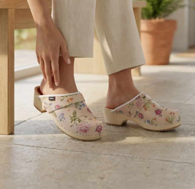 Swedish clogs - Jardin beige