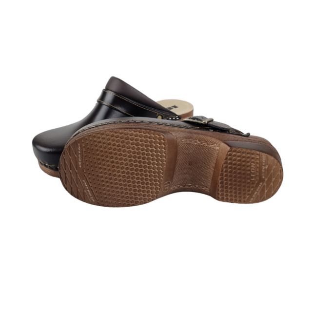 LEON men's clog in sizes 41 to 47 - brown
