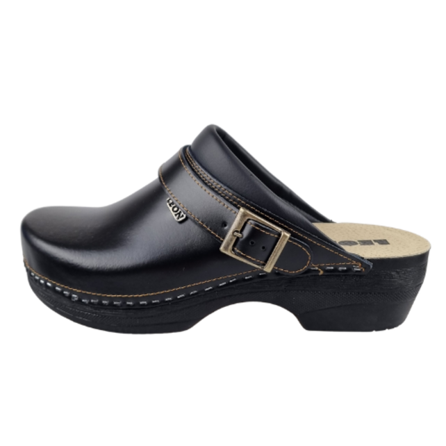 LEON men's clog in sizes 41 to 47 - black