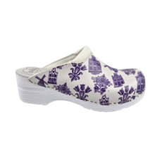 Medical clogs - Delft blue pattern - Dina