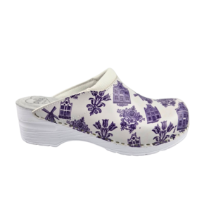 Medische klompen - Delftsblauw patroontje - Dina
