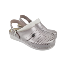 Medische klompen met uitneembare zool  en antislip nop in zool - Parel pink