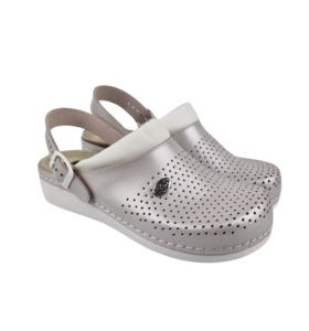 Medische klompen met uitneembare zool  en antislip nop in zool - Parel pink