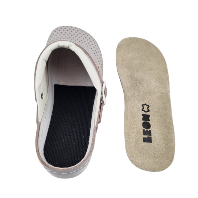 Medische klompen met uitneembare zool  en antislip nop in zool - Parel pink