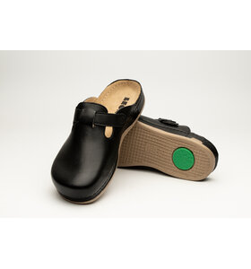 Instapklomp heren in maat 41 t/m 47 - met antislipnop - kleur zwart