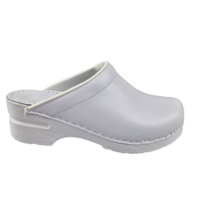 Medical clogs - PU sole and open heel - white