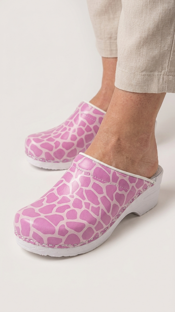 Medical clogs - Dina - Pink Giraffe
