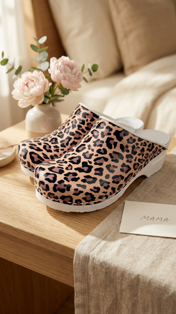 Medical clogs - Dina - Leopard Skin