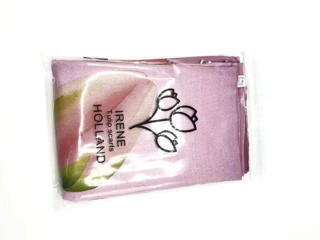 Tulpensjaal 170x30 roze sjaal met tulpen