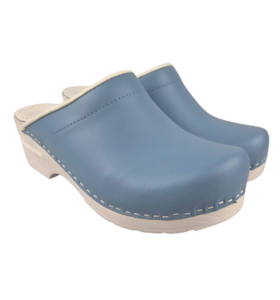 Medische klompen - PU zool met open hiel - blauw