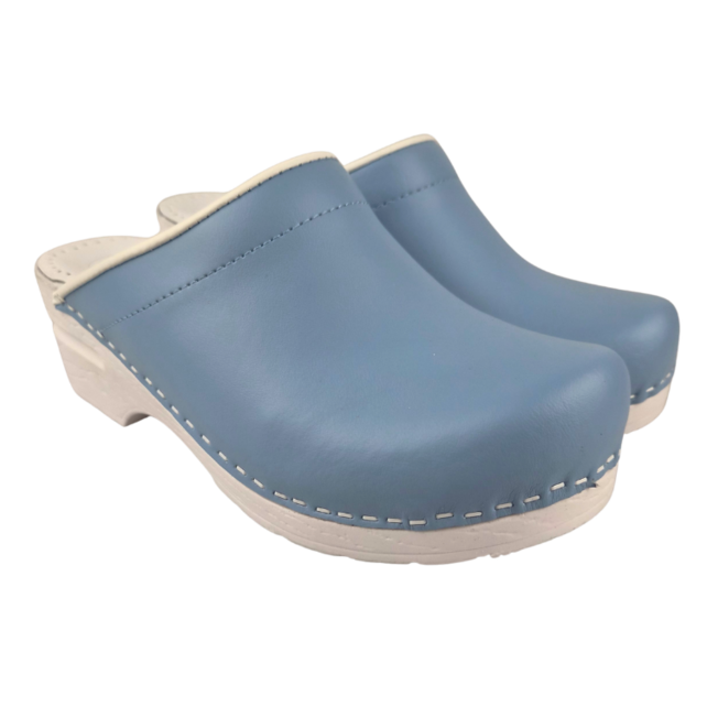 Medical clogs - PU sole and open heel - Blue