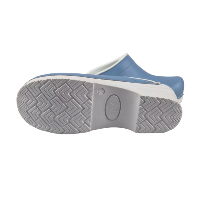 Medical clogs - PU sole and open heel - Blue