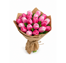 Bouquet of pink tulips r/w (10,20 or 30 pieces)