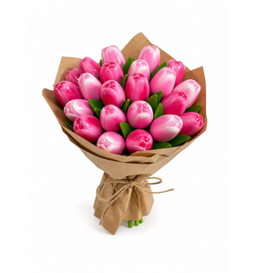 Bouquet of pink tulips r/w (10,20 or 30 pieces)